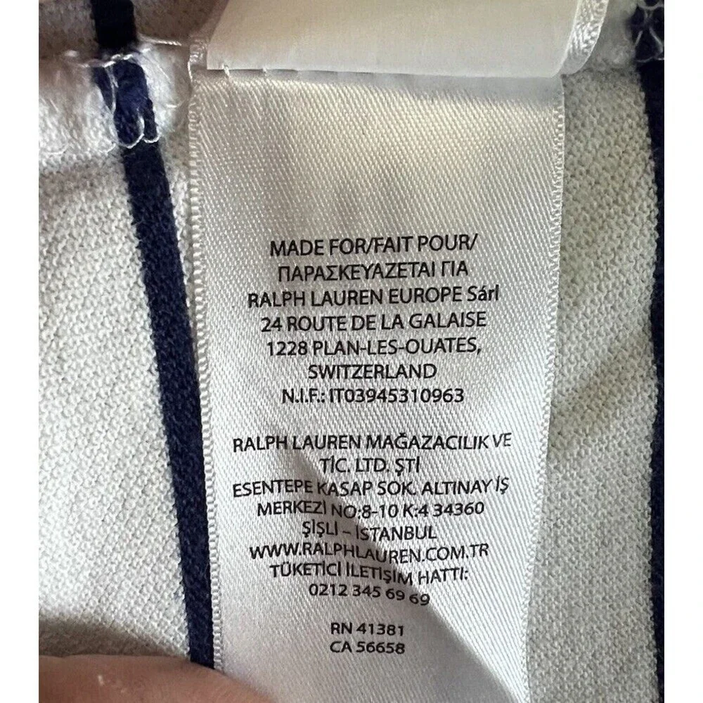 Polo Ralph Lauren Men's Classic-Fit Soft Cotton Shirt Sz L White French Navy